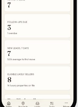 VK CRM on a phone, likely sellers view, with demo details blurred