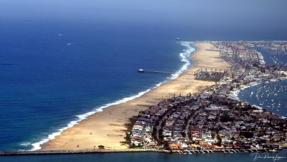 The Balboa Peninsula shoreline