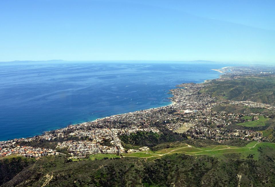 The Laguna Beach coastline