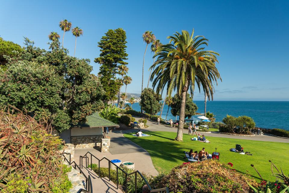 The coastline at Heisler Park in Laguna Beach