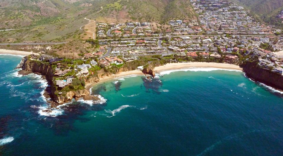 A home above a cove at Laguna Beach
